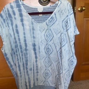 Light Blue Pattern Blouse